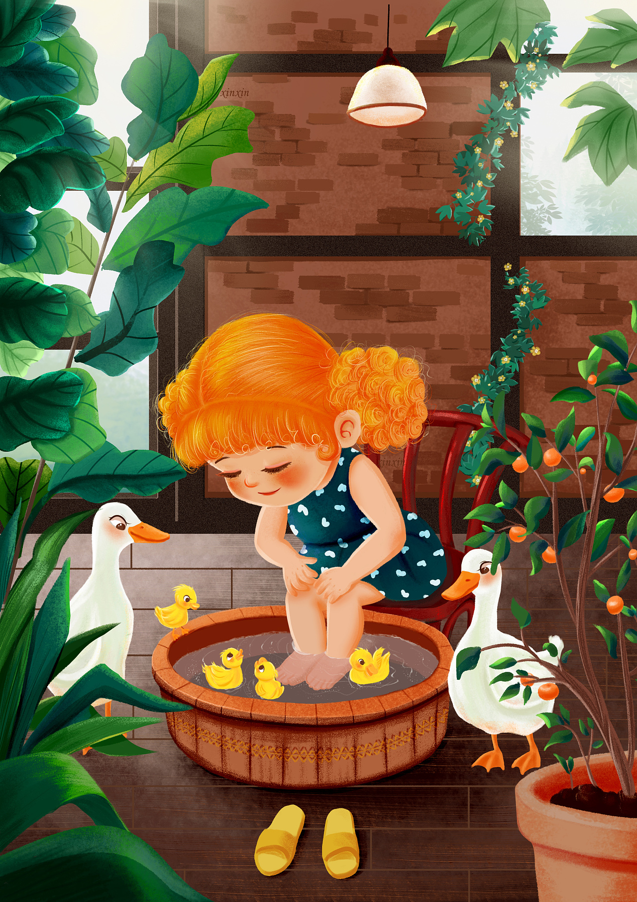 丫丫和鸭鸭(续)|插画|儿童插画|心心xinxin - 原创作品 - 站酷 (zcool