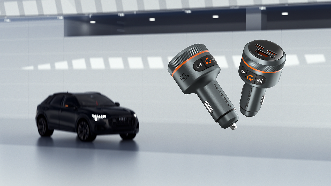 【Brand/品牌】 UNBREAKcable - 快充车载充电器 动画