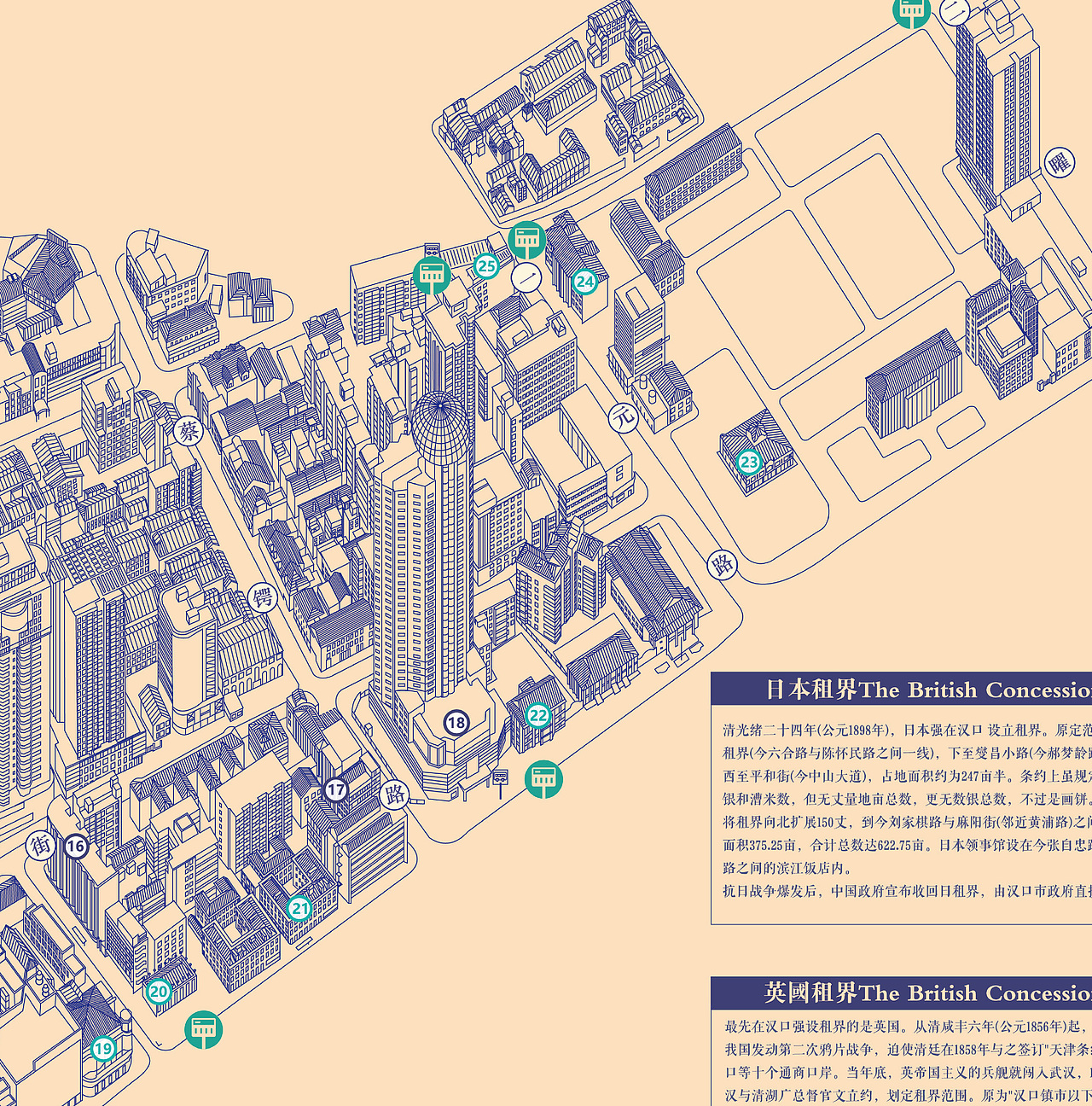 武汉老汉口（十里洋场）视觉设计（图ZMjUwODU0NjMy） - 信息图表 - 站酷设计师吴尧文化原创素材 - 站酷ZCOOL