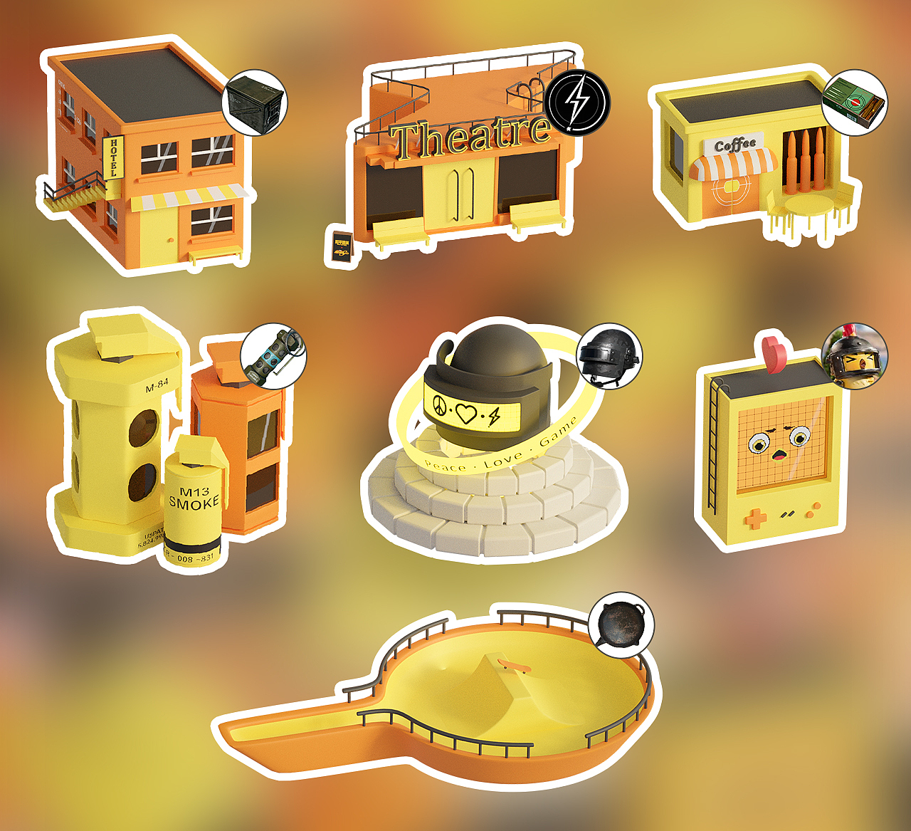 和平精英冒险世界 -【和(盒)平镇】（图ZMjc3NTkzNjky） - 海报 - 站酷设计师壮士阿山原创素材 - 站酷ZCOOL