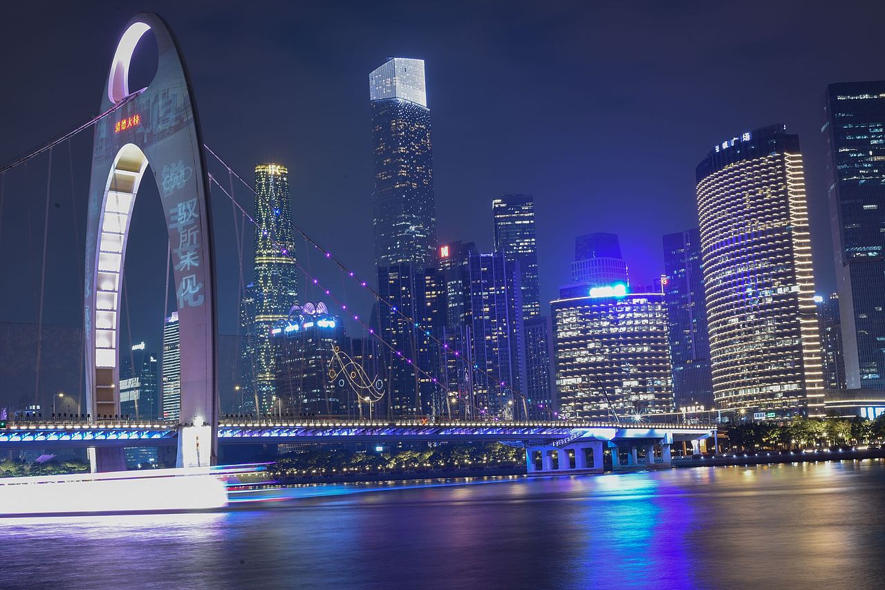 广州夜景(广州塔、猎德大桥)