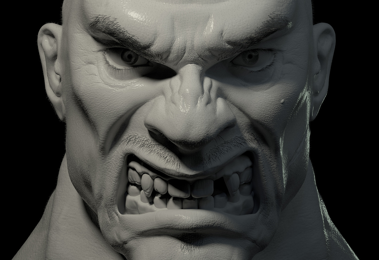 超高细节男性头部建模教程