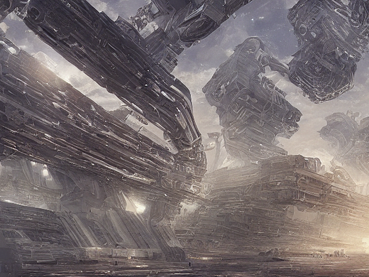 #AI创作实验室#苍穹，宇宙，未来建筑、机械科技、