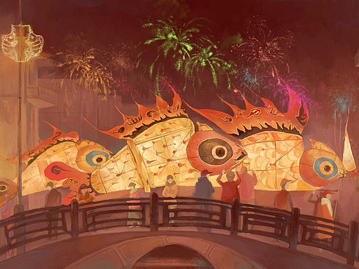中国非物质文化遗产之—鱼灯