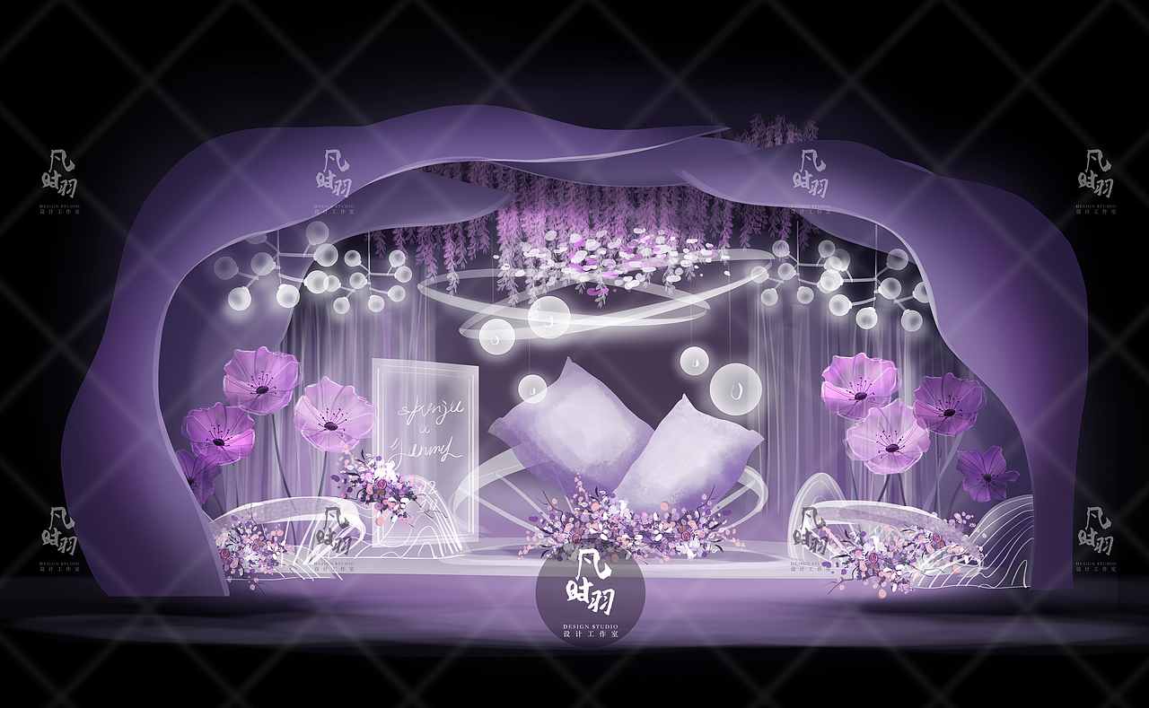 婚礼手绘 — 电脑ps 「枕边故事」