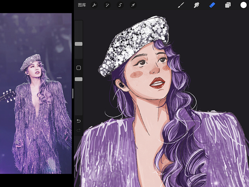 procreate人物头像｜蔡依林“40岁，feel damn good”（图ZMzY5NjE0NTg0） - 艺术插画 - 站酷设计师yanbo1116原创素材 - 站酷ZCOOL