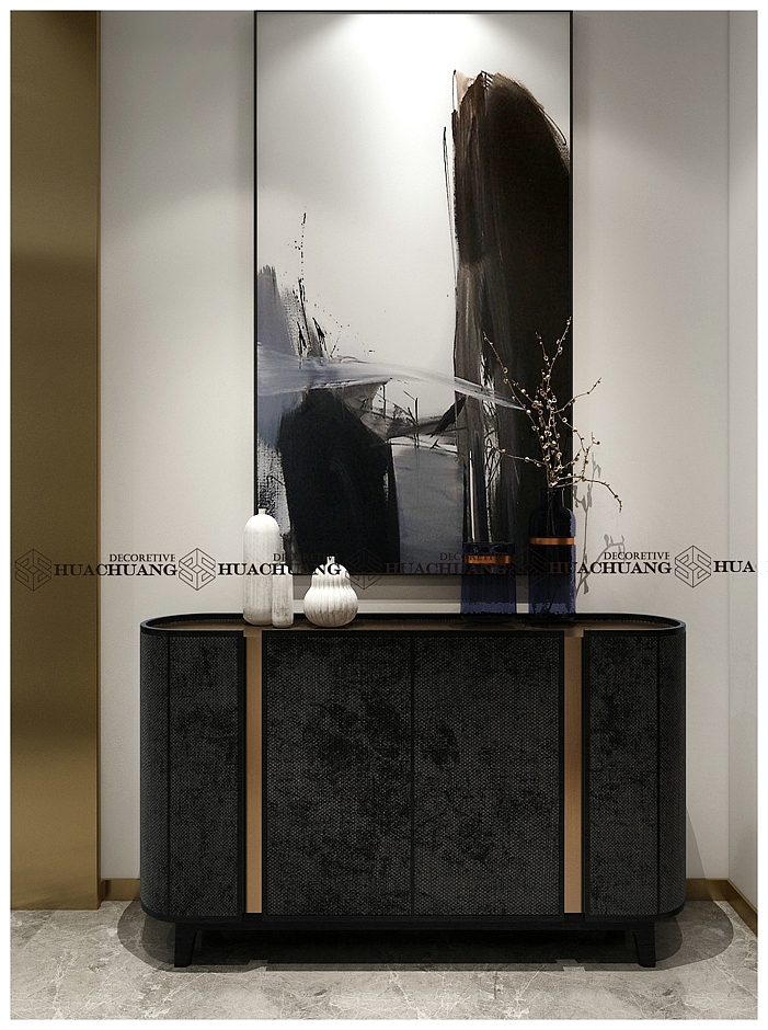 济南龙山希思庄园二期324平现代轻奢风格设计效果图