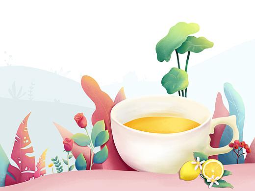 花茶包装插画