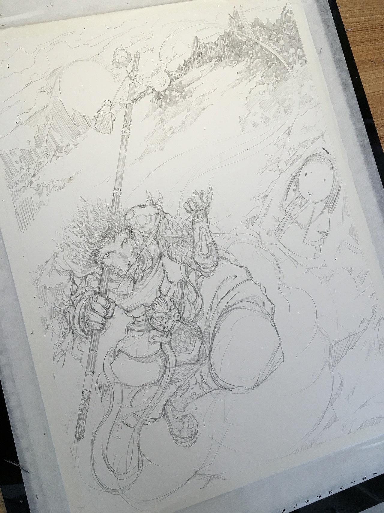 爱你一万年线稿 创作过程（图ZMTE4OTg5Mzg4） - 概念设定 - 站酷设计师妥妥toto原创素材 - 站酷ZCOOL