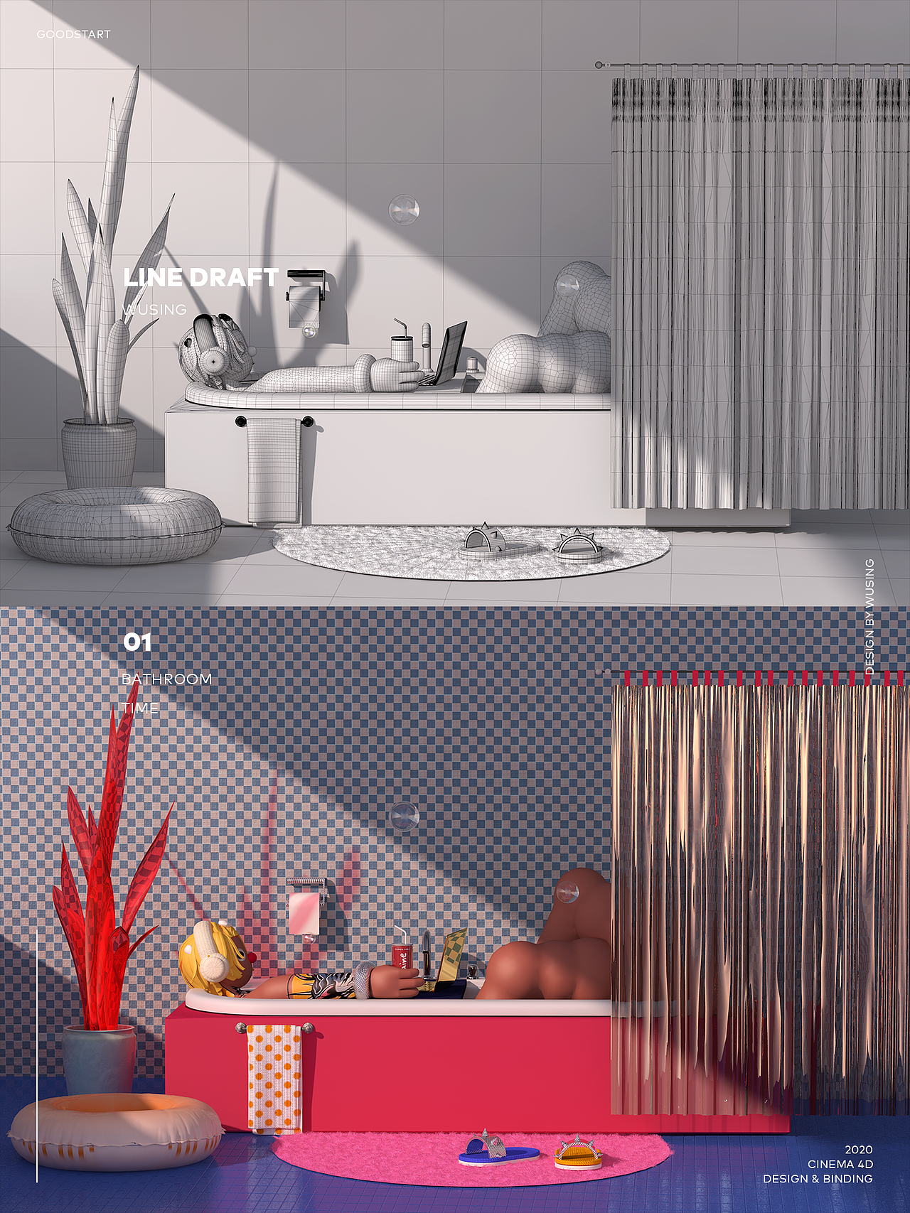 CINEMA 4D 生活的小琐事（图ZMjA0MjU3MzE2） - 场景 - 站酷设计师W伍拾壹原创素材 - 站酷ZCOOL