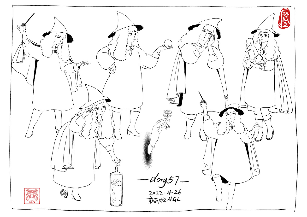 【麻瓜啦MGL】2022年3月1日-4月29日速写60天打卡合集（图ZMzA1NTU4ODQ0） - 创作习作 - 站酷设计师麻瓜啦MGL原创素材 - 站酷ZCOOL