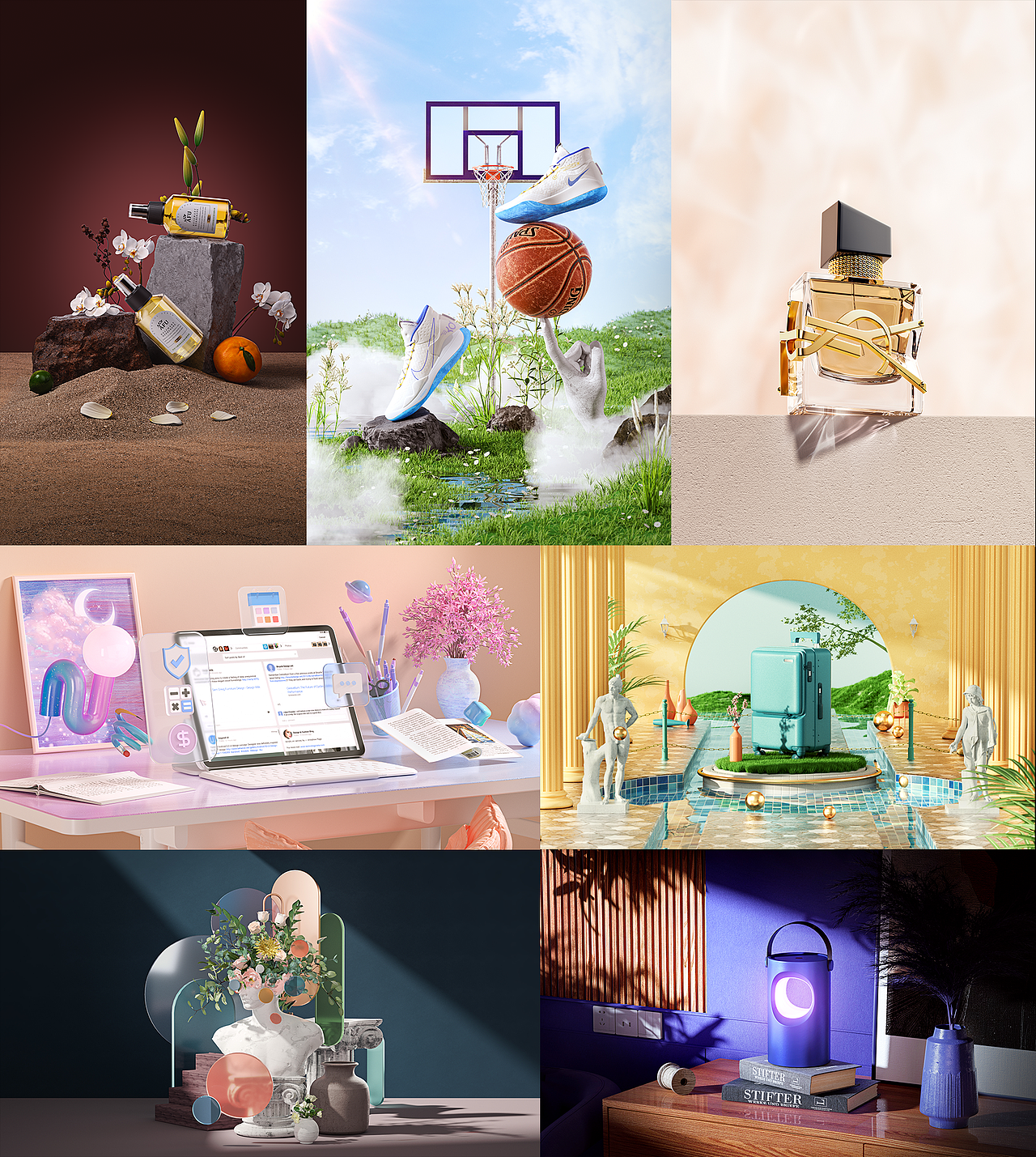 最近的一些三维作品总结（图ZMjk4OTY0MDg4） - 产品 - 站酷设计师靡娜葡萄原创素材 - 站酷ZCOOL
