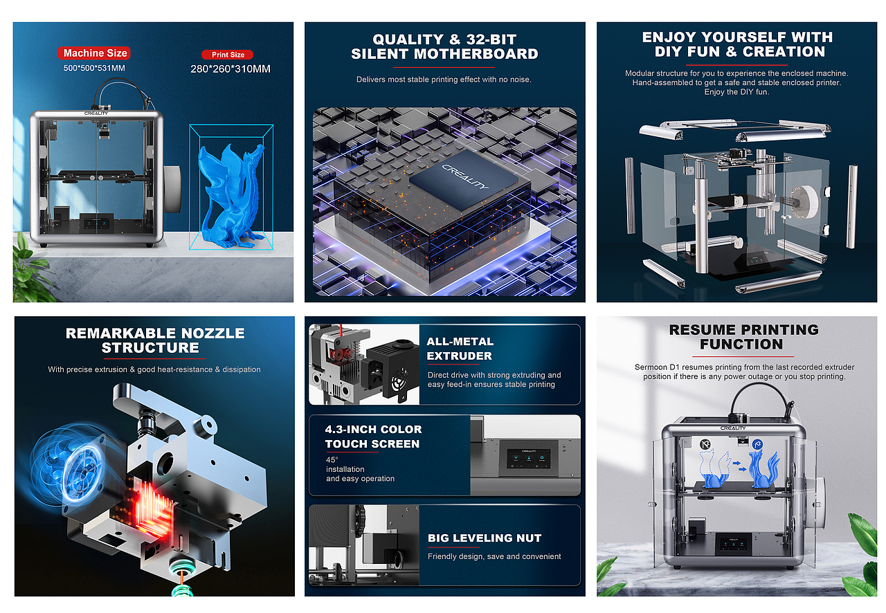2021-2023亚马逊工作作品集-3D打印机 打印丝