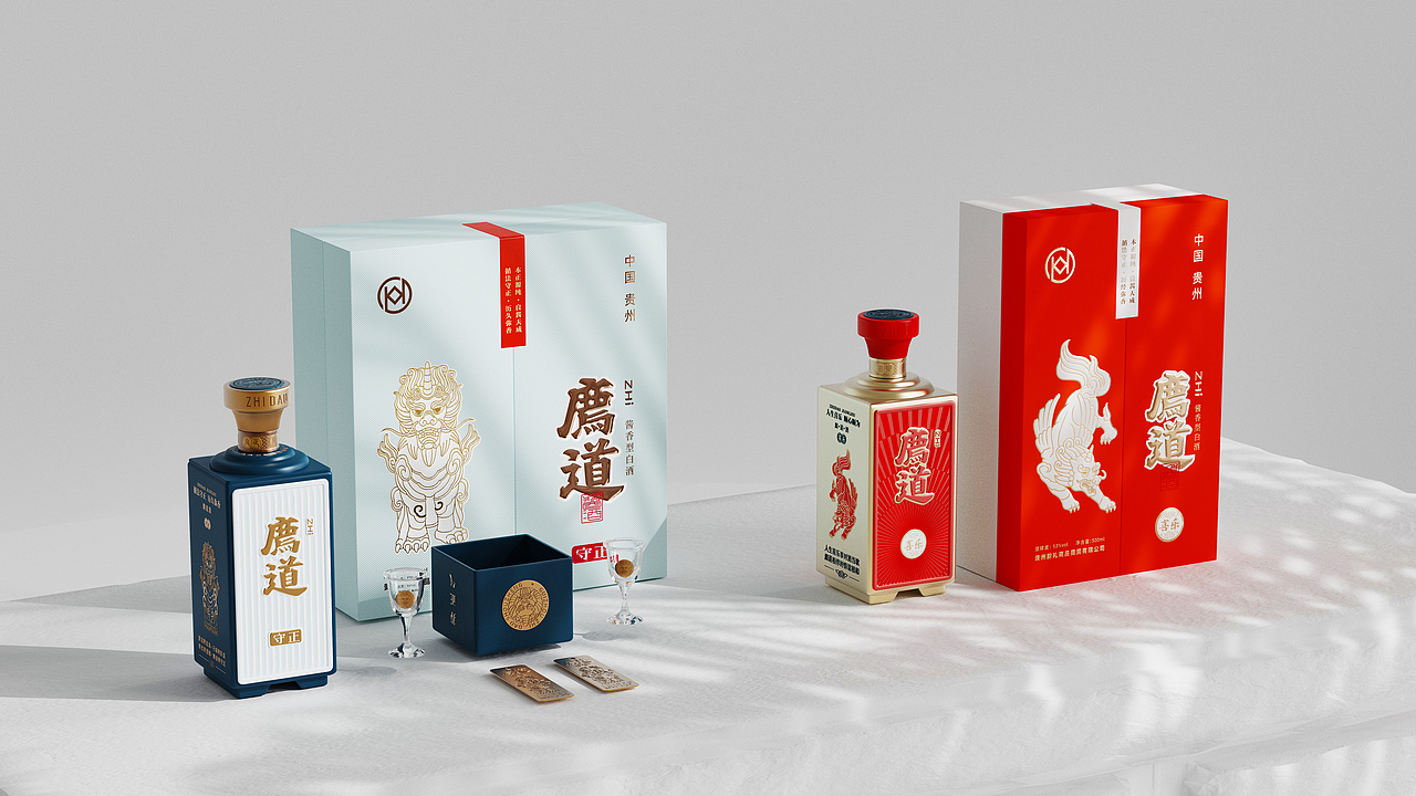 TINGFU.DESIGN 廌道酒·包装渲染