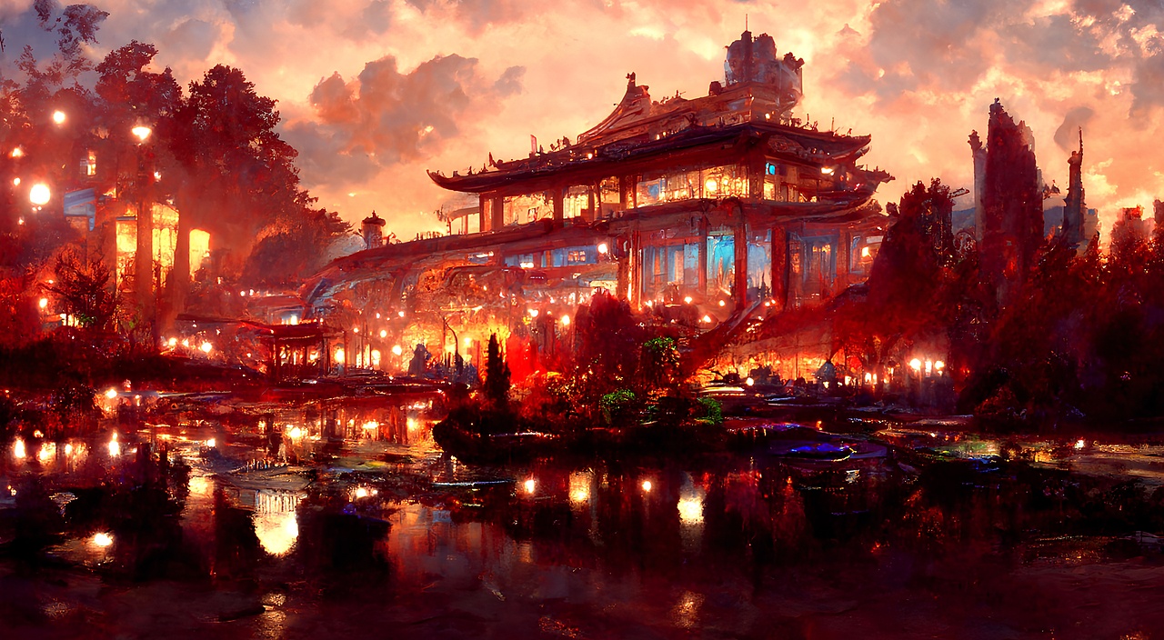 灯火万家城四畔，星河一道水中央-43/365（图ZMjk3MTc4ODE2） - 创作习作 - 站酷设计师AYUS原创素材 - 站酷ZCOOL