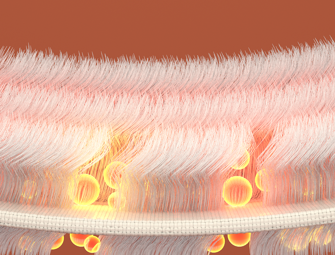 c4d渲染|网易严选暖炎系列纤维渲染