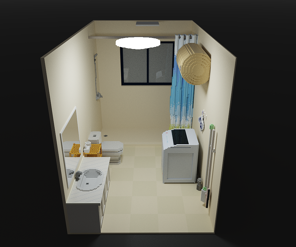 【像素】卫生间场景（图ZMjg2MTA2NjE2） - 场景 - 站酷设计师鱼唇的圆脸原创素材 - 站酷ZCOOL