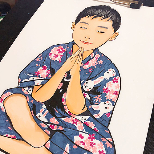 若澜漫画——《你被画在我的画里》（图ZMTI5NTI0NDQ0） - 新锐潮流插画 - 站酷设计师若澜原创素材 - 站酷ZCOOL