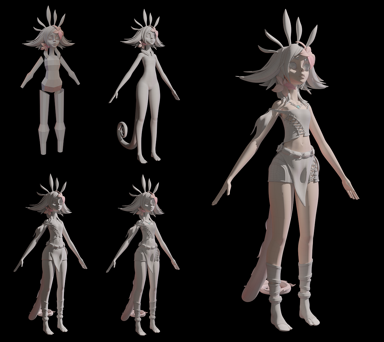 Blender练习-Neeko及写实皮肤材质与毛发尝试（图ZMjIyNDE4MzIw） - 人物/生物 - 站酷设计师Demaner原创素材 - 站酷ZCOOL