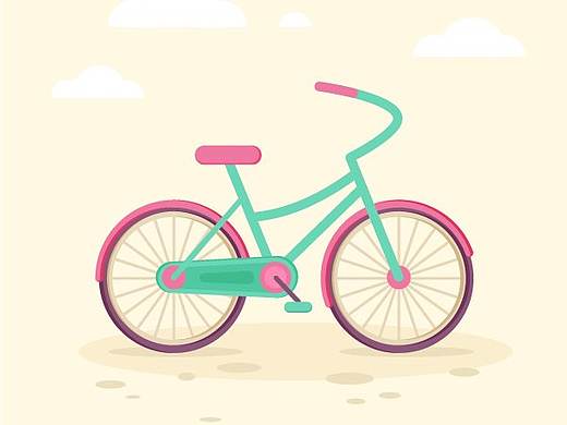 自行車（個人主頁-ZMzYyNDAwNTI=） - 新銳潮流插畫 - 站酷設(shè)計(jì)師河滕原創(chuàng)素材 - 站酷ZCOOL