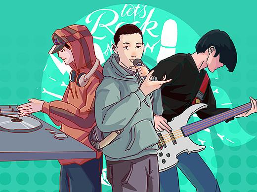 亞運歌曲擬人插畫（個人主頁-ZNTcwMDUyNDA=） - 商業(yè)插畫 - 站酷設(shè)計師壹介_YIJIE原創(chuàng)素材 - 站酷ZCOOL