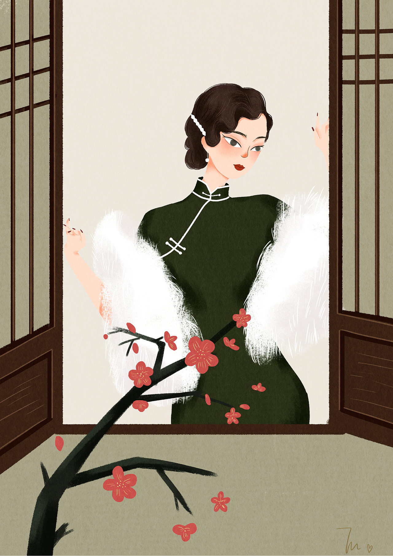 民国复古风插画