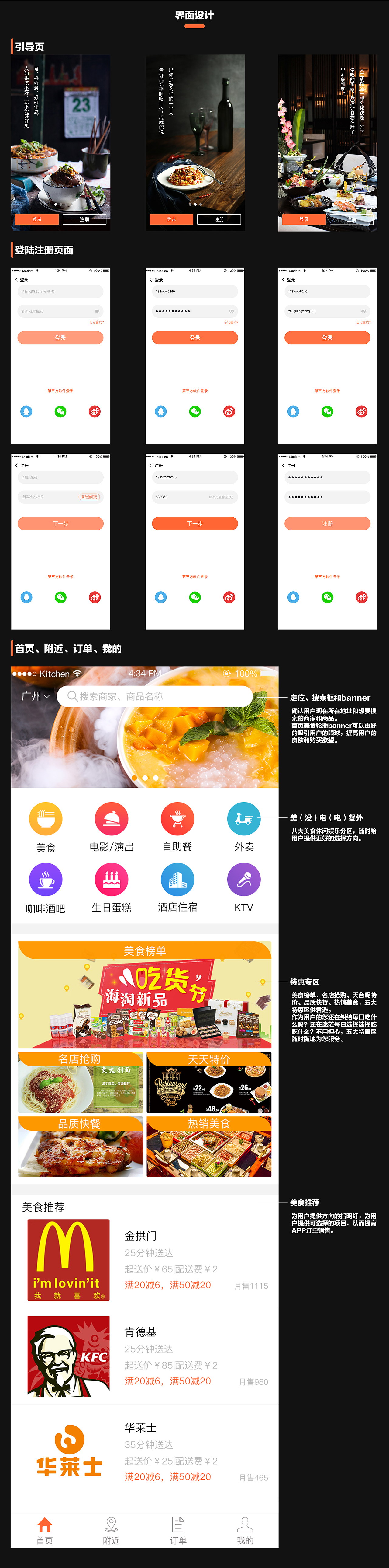 美食APP（图ZMTE2NTU1MDY4） - APP界面 - 站酷设计师Sabaku_no_Gaara原创素材 - 站酷ZCOOL