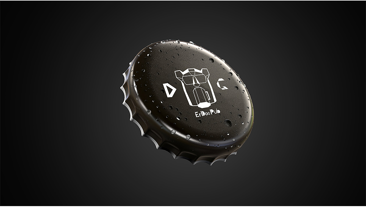 二狗酒馆logo标志标签VI设计