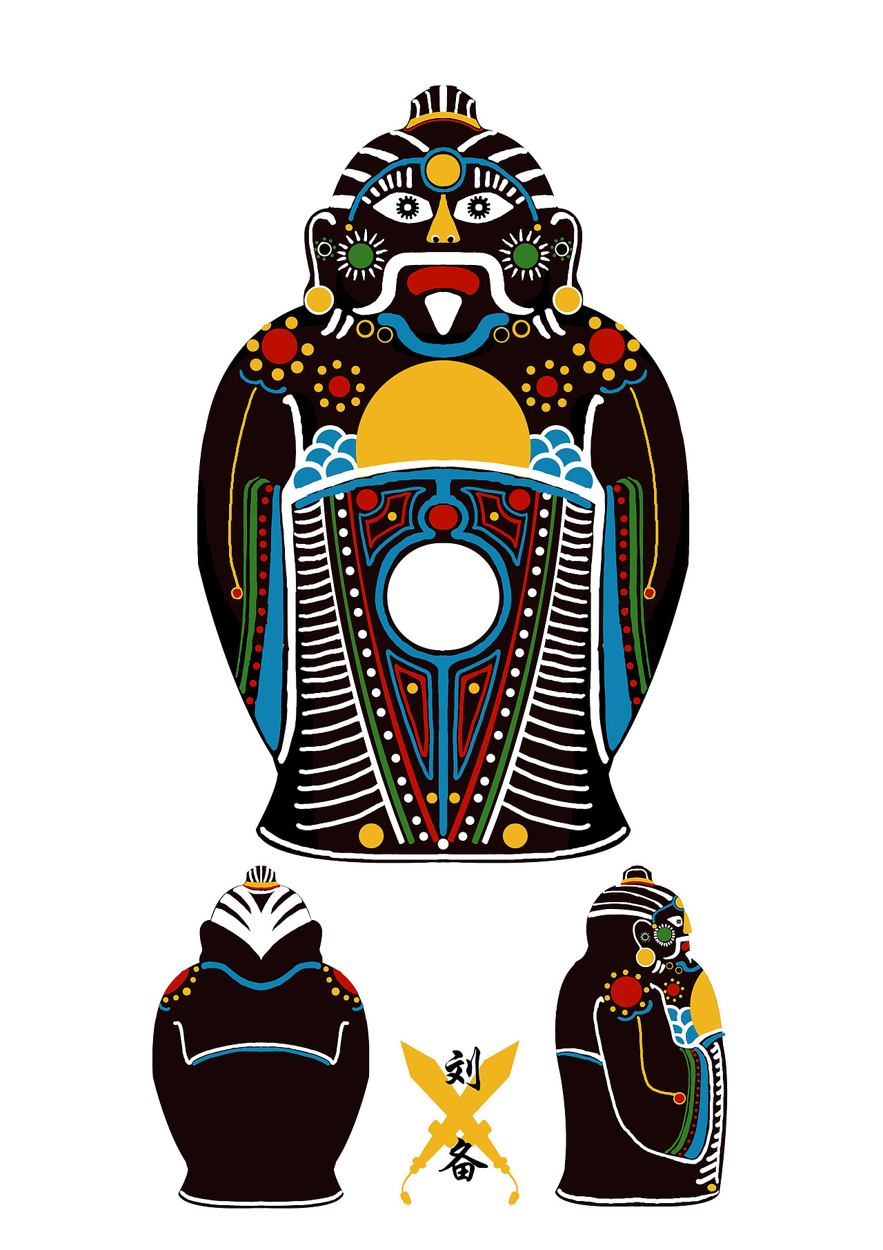 泥泥狗形象设计|插画|概念设定|黄脸_原创作品-站酷zcool