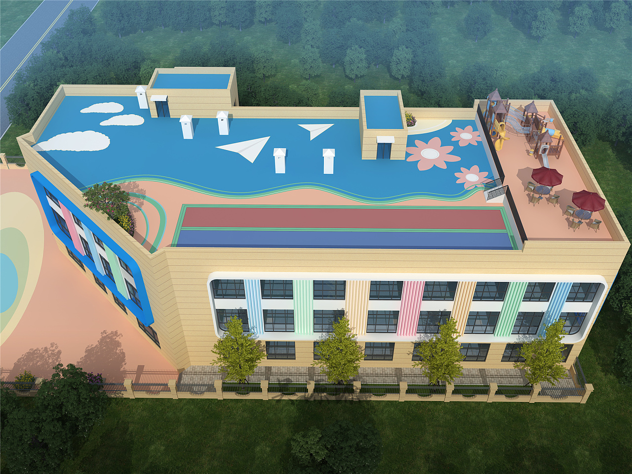 室外-外立面-幼儿园|空间|建筑设计|设计源源 - 原创作品 - 站酷