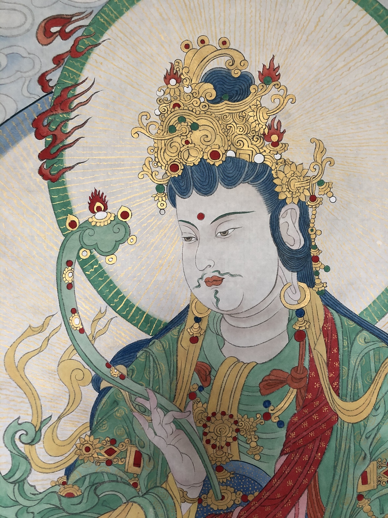 临摹敦煌榆林窟文殊菩萨