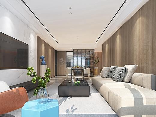 铂悦澜庭装修,南滨路铂悦澜庭户型,天古极简风格设计图