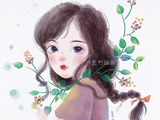 春天还有多久--人像插画