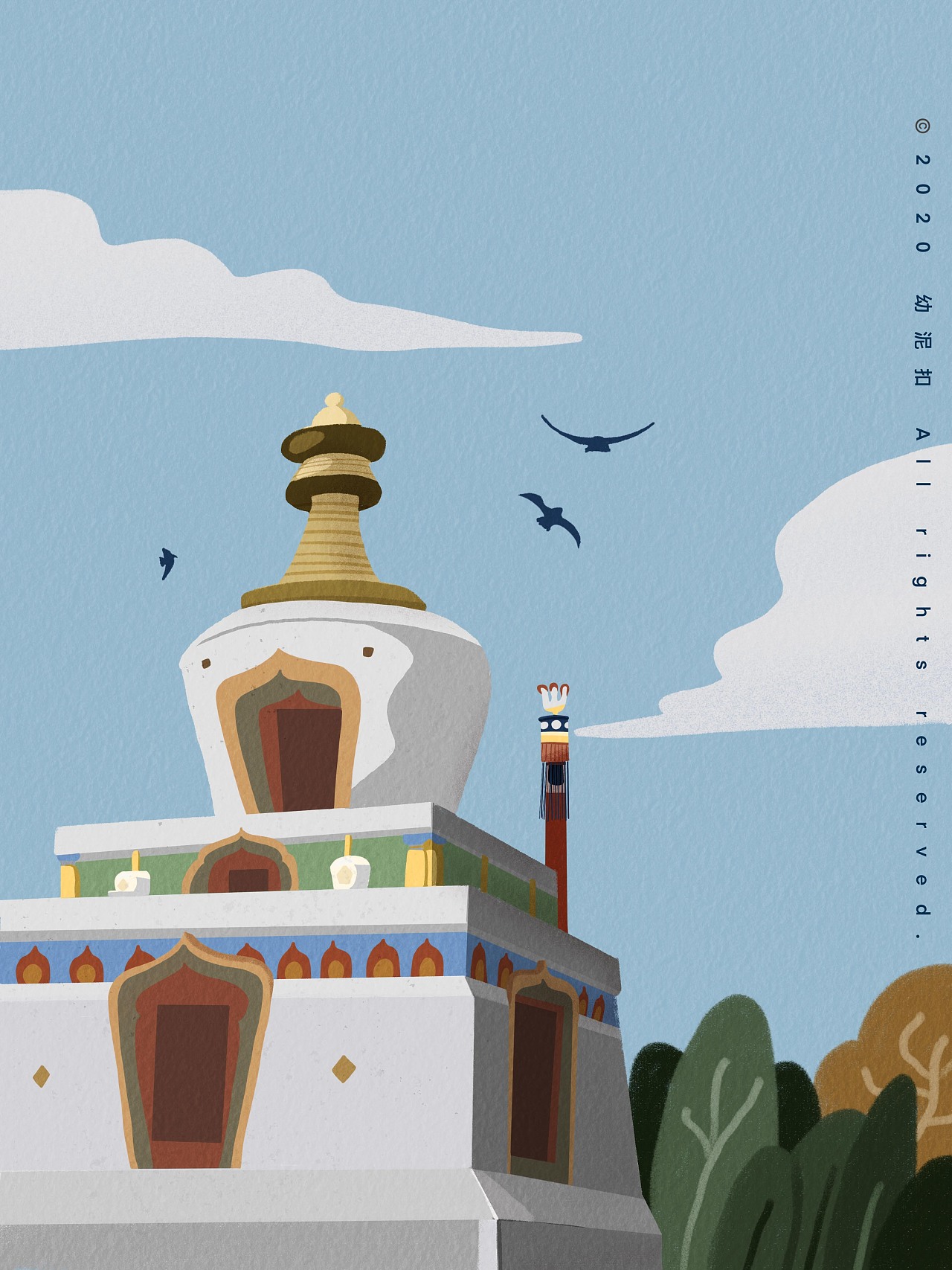 旅行插画——青海甘肃大环线