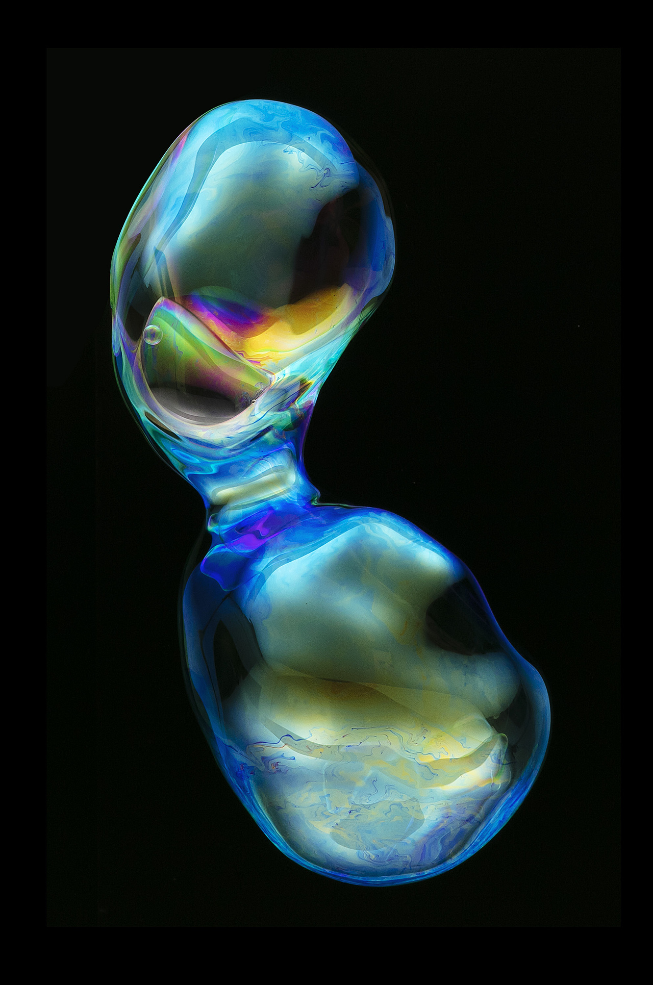 让人心情愉悦的抽象泡沫拍摄