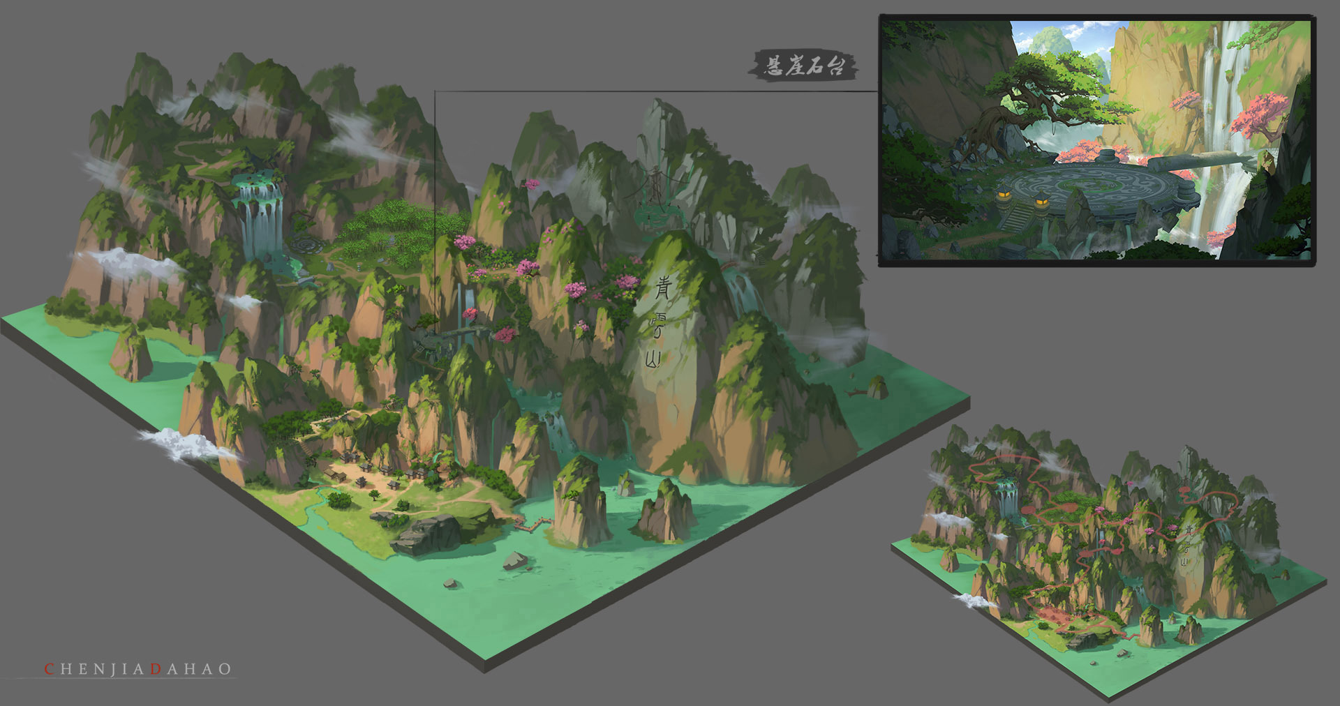 地形设定|插画|游戏原画|陈家大浩 - 原创作品 - 站酷 (zcool)