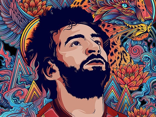 2018世界杯插画系列——埃及 萨拉赫