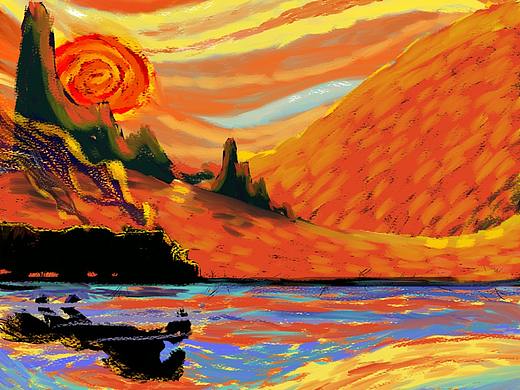 火车行驶向云外