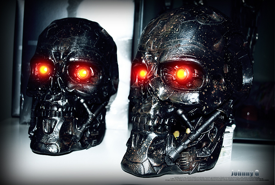 杀戮机器,终结者t600机械头骨1:1实物展示~我的新收藏!