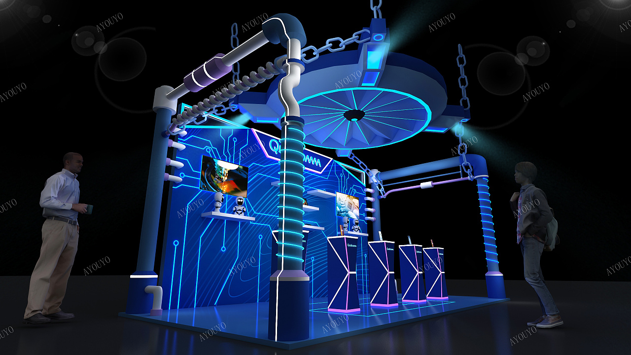 芯片科技风活动展位