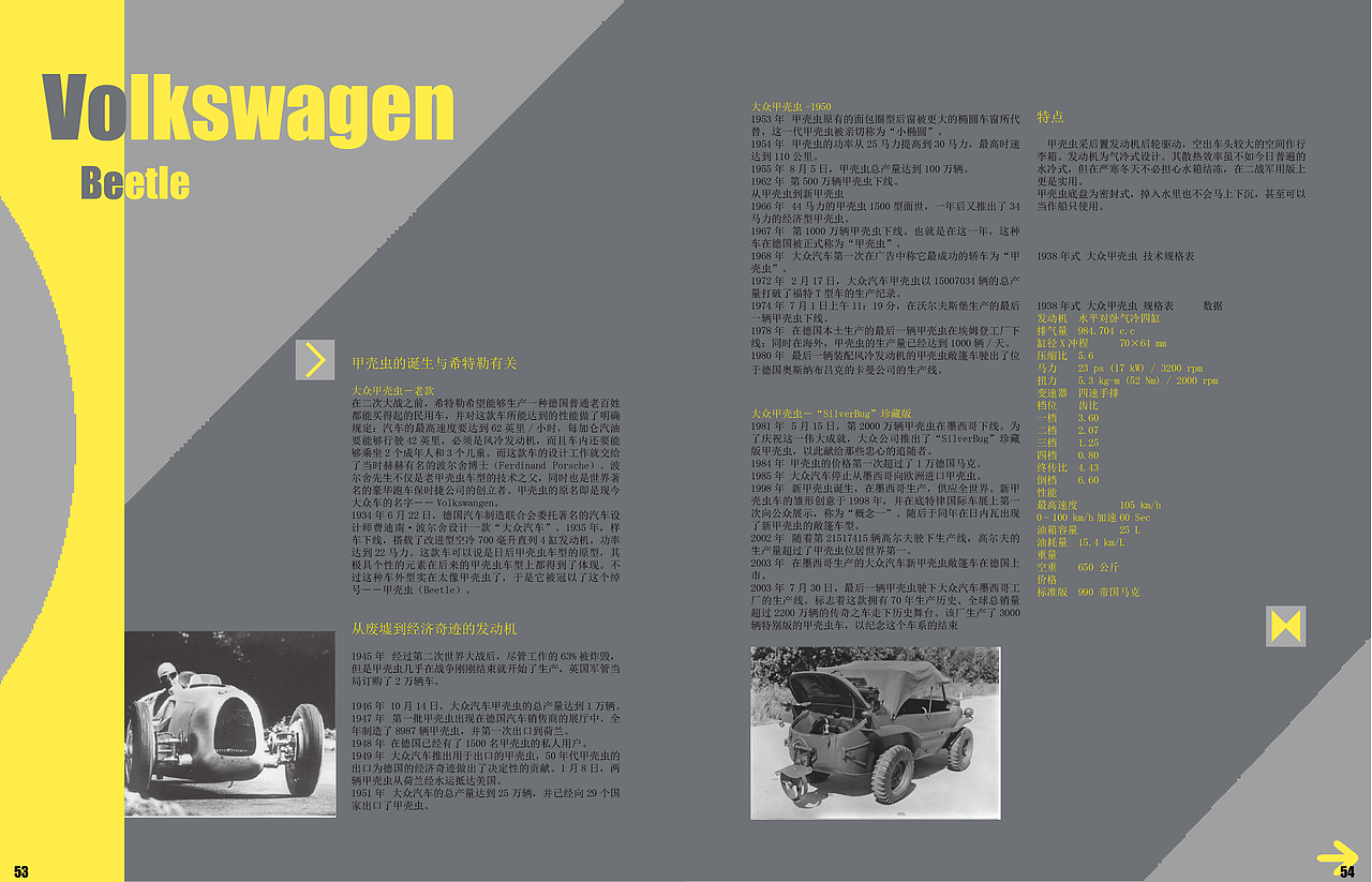 甲壳虫汽车内刊排版设计