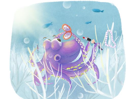 臭美的小章魚（個人主頁-ZNDgxMjQ5MzI=） - 創(chuàng)作習作 - 站酷設計師九五貳柒Aui原創(chuàng)素材 - 站酷ZCOOL