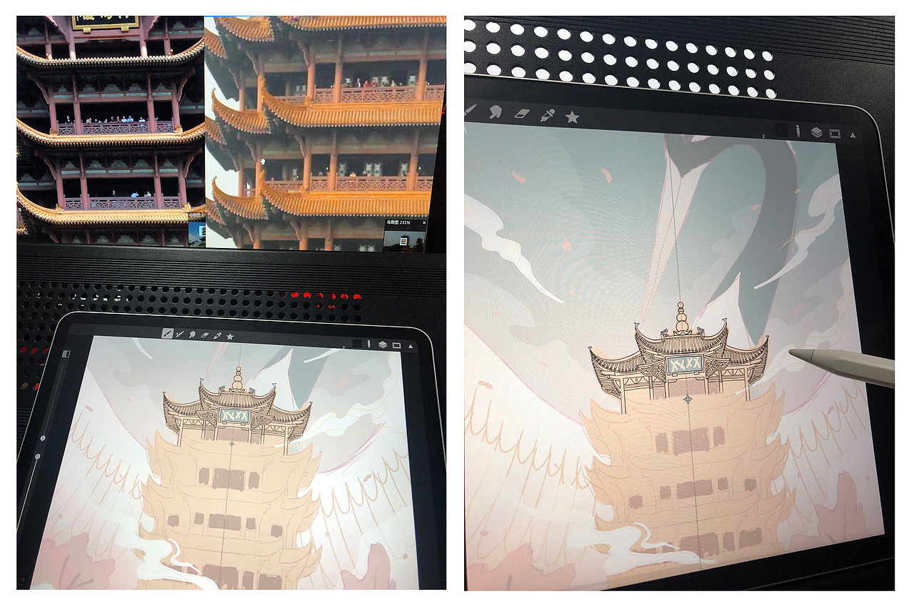 课程习作-黄鹤楼（图ZMTcyOTA0NzQw） - 创作习作 - 站酷设计师大猪先森原创素材 - 站酷ZCOOL