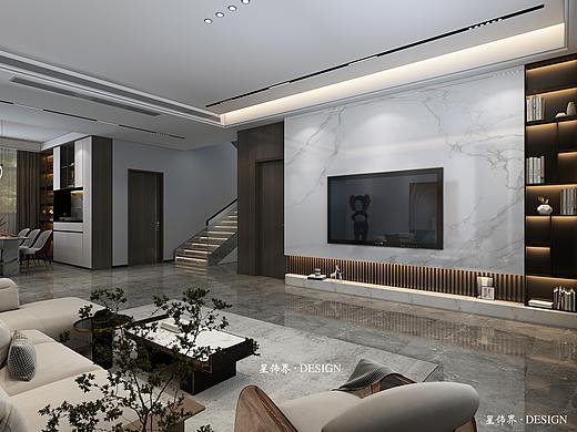 现代客餐厅（个人主页-ZNTc0MTY4NTY=） - 家装设计 - 站酷设计师星饰界设计原创素材 - 站酷ZCOOL