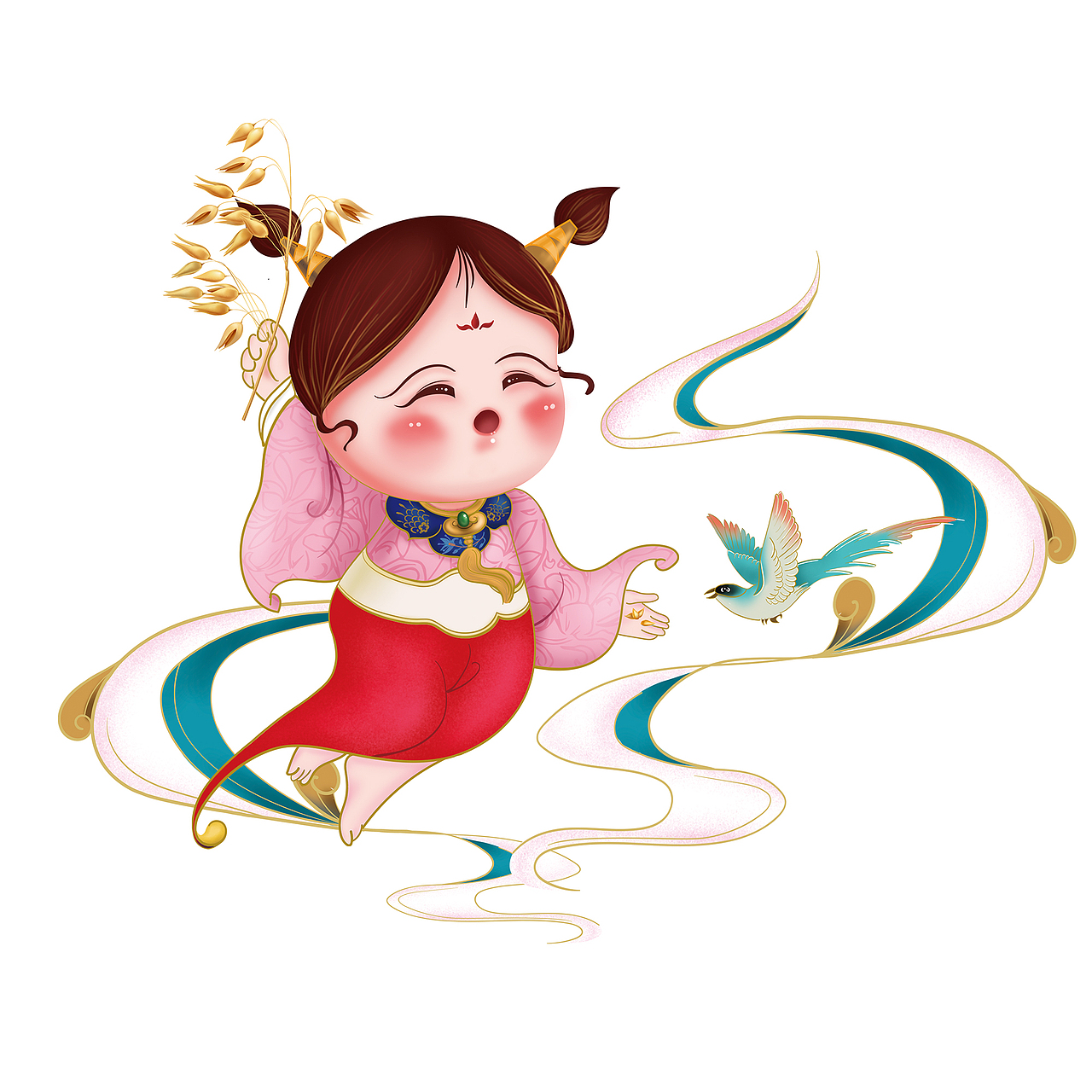 福娃 插画 (可授权商用)