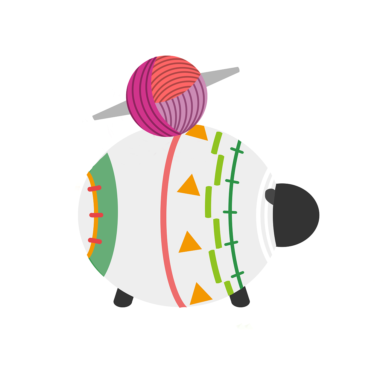 穿羊毛衣的羊（图ZMTEzNDc2NTAw） - 商业插画 - 站酷设计师dagutou原创素材 - 站酷ZCOOL