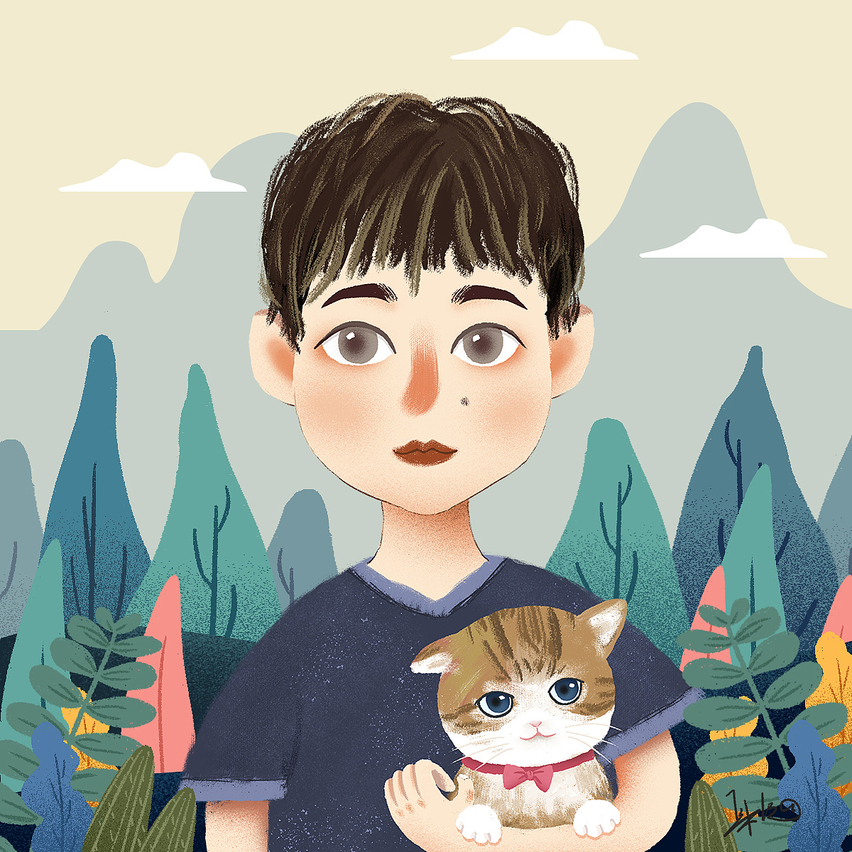 人物插画（图ZMTU0MjY1MjYw） - 商业插画 - 站酷设计师YiYi聂原创素材 - 站酷ZCOOL