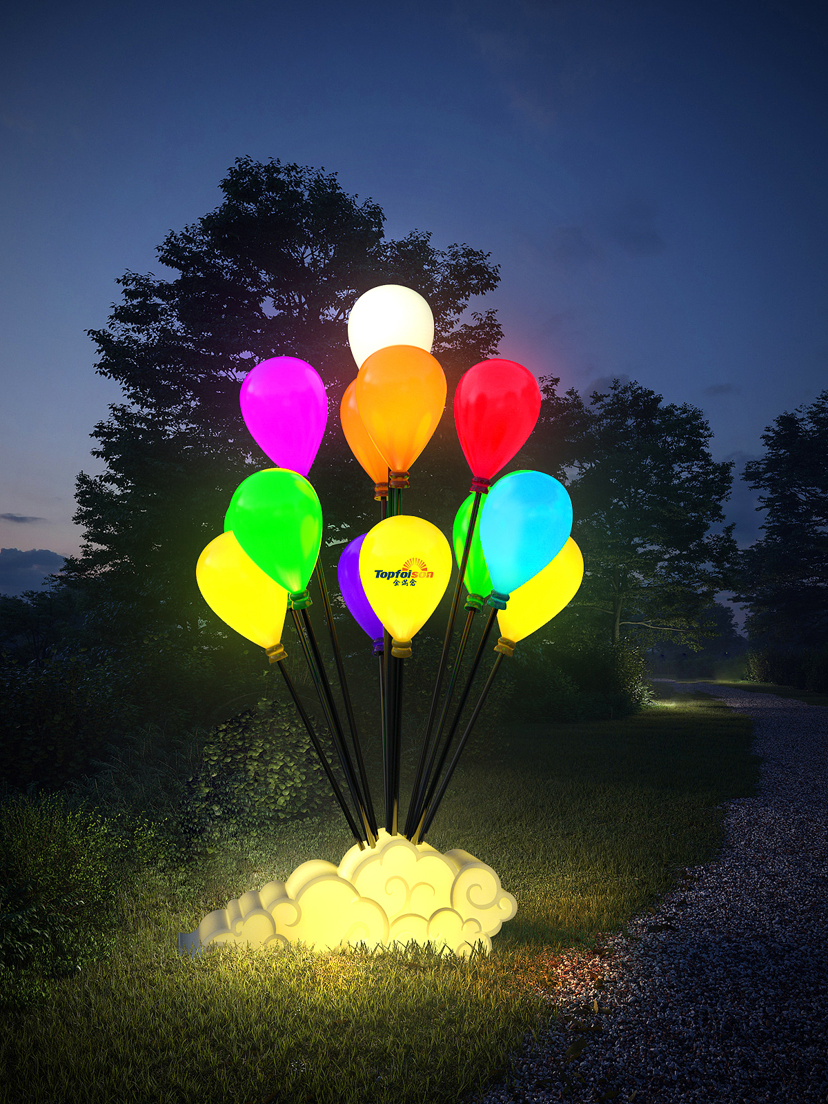 城市景观亮化节日小品创意文旅公园区灯光小品景观灯