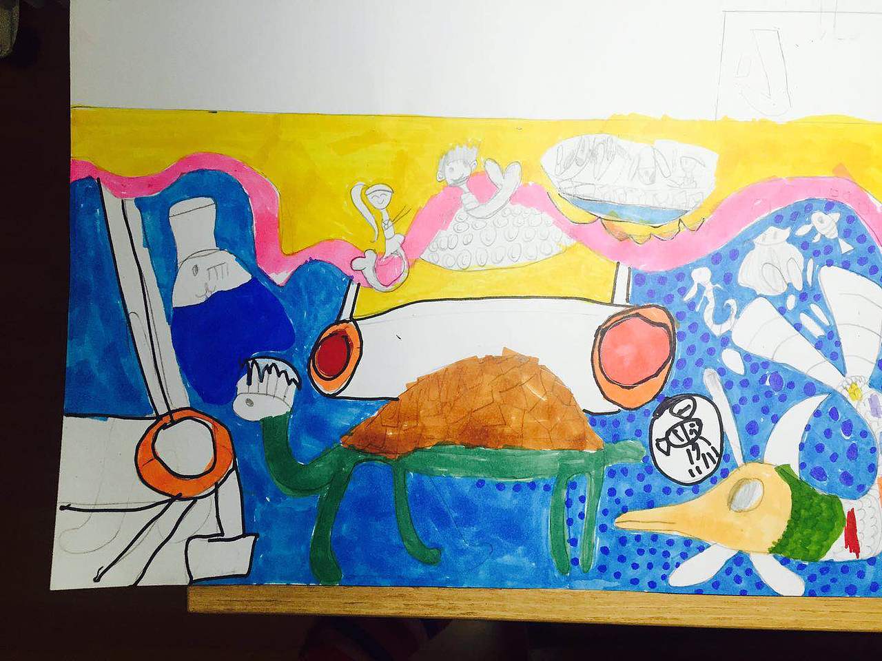 小鱼世界神秘海底力量（6岁画）（图ZMTAwOTI3OTY0） - 海报 - 站酷设计师我是水水原创素材 - 站酷ZCOOL