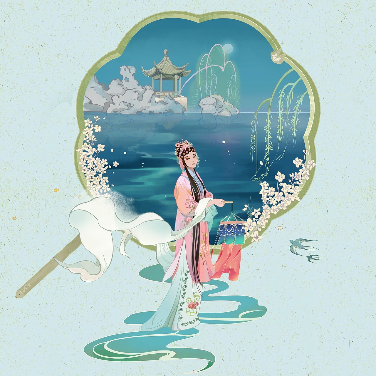 《牡丹亭》系列作品（图ZMzI3NTQ2NzA0） - 商业插画 - 站酷设计师YUGAWEI原创素材 - 站酷ZCOOL